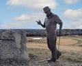 Statue of Jim Colbert by the first tee of the Colbert Hills public golf course which he helped design. Royalty Free Stock Photo