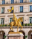 Statue of Joan of Arc on Place des Pyramides in Paris Royalty Free Stock Photo