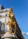 Statue of Joan of Arc on Place des Pyramides in Paris Royalty Free Stock Photo