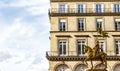 Statue of Joan of Arc, Place des Pyramides square, Paris, Farnce Royalty Free Stock Photo