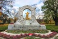 The Statue of Johann Strauss in stadtpark in Vienna, Austria