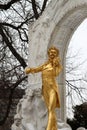 Statue of Johann Strauss in stadtpark in Vienna, Austria Royalty Free Stock Photo