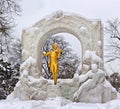 Statue of Johann Strauss in Vienna Stadtpark Royalty Free Stock Photo