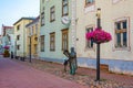 Statue of Johann Voldemar Jannsen in Parnu, Estonia