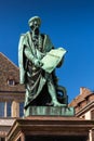 Statue of Johannes Gutenberg in the Strasbourg Royalty Free Stock Photo