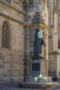 Statue of Johannes Honterus, Brasov, Transylvania, Romania Royalty Free Stock Photo