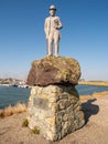 Statue of Johannis de Rijke in town of Colijnsplaat, Noord-Beveland, Zeeland, Netherlands Royalty Free Stock Photo