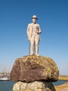 Statue of Johannis de Rijke in town of Colijnsplaat, Noord-Beveland, Zeeland, Netherlands Royalty Free Stock Photo