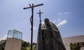 Statue of john paul 2 in sanctuary of Fatima, Portugal Royalty Free Stock Photo