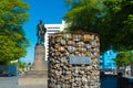 The statue of John Robert Godley, founder of Canterbury region in Christchurch, New Zealand. Royalty Free Stock Photo
