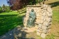 Statue of John Vitez in park under Esztergom castle, Esztergom, Hungary