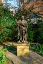 A statue of John Wesley in St Paul`s Cathedral churchyard, London