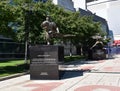 Statue of Josh Gibson Outside Home Plate Entrance of Nationals Park with Statue of Frank Howard in the Background