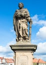 Statue of Jude the Apostle on Charles Bridge in Prague