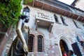 Statue of Juliet, with balcony in the background. Verona, Italy Royalty Free Stock Photo