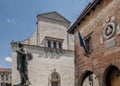 The statue of Julius Caesar in Largo Boiani in Cividale del Friuli, Udine, Friuli Venezia Giulia, Italy Royalty Free Stock Photo