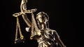 The Statue of Justice - lady justice or Iustitia / Justitia the Roman goddess of Justice Royalty Free Stock Photo