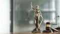 The Statue of Justice - lady justice or Iustitia / Justitia the Roman goddess of Justice Royalty Free Stock Photo