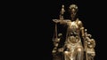 The Statue of Justice - dark background Royalty Free Stock Photo