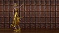 Statue of Justice, Themis, Femida with scales and a sword in his hands.3D rendering