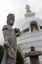 The statue of Kanon or Guanyin and stupa at Myohoji temple in Beppu, Japan