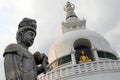 The statue of Kanon or Guanyin and stupa at Myohoji temple in Beppu, Japan