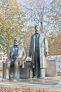 Statue of Karl Marx and Friedrich Engels at Berlin, Germany Royalty Free Stock Photo