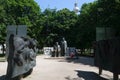 Statue of Karl Marx and Friedrich Engels in Berlin Mitte, Berlin, Germany Royalty Free Stock Photo