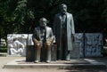 Statue of Karl Marx and Friedrich Engels in Berlin Mitte, Berlin, Germany Royalty Free Stock Photo