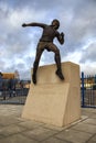 The statue of Kevin Beattie outside the Portman Road stadium in Ipswich