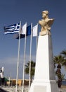 Statue Kimon the Athenian seaside Larnaca Cyprus Royalty Free Stock Photo