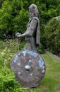 Statue of King Alfred by Andrew Du Mont in the Shaftsbury Abbey, Dorset, UK