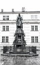 Statue of King Charles near Charles Bridge, Prague, Czech Republic Royalty Free Stock Photo