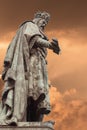 Statue of king Charles IV, Prague during sunset