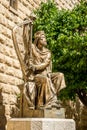 The statue of King David playing the harp in Jerusalem, Israel Royalty Free Stock Photo