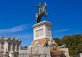 Statue of King in front of Royal Palace - Madrid Spain Royalty Free Stock Photo