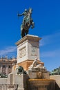 Statue of King in front of Royal Palace - Madrid Spain Royalty Free Stock Photo