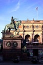 Statue of King Gustav II Adolf Adolph at Gustav Adolf`s Square in central Stockholm, Sweden Royalty Free Stock Photo