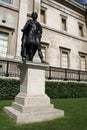 Statue of King James II of England. Statue of King James VII of Scotland, The National Gallery in Trafalgar Square, London, Englan Royalty Free Stock Photo
