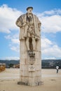 Statue of King Joao III in the courtyard of the University of Coimbra Portugal Royalty Free Stock Photo