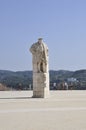 Statue of King Joao the 3rd from the oldest University courtyard of Coimbra Portugal