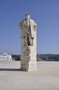 Statue of King Joao the 3rd from the oldest University courtyard of Coimbra Portugal