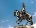 Statue of King Jose I on Praca do Comercio in Lisbon