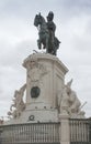 Statue of King Jose I on the Praca do Comercio Lisbon, Portugal.