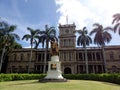 Statue of King Kamehameha in downtown Honolulu Royalty Free Stock Photo