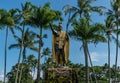 Statue of the king Kamehameha on the Big Island of Hawaii