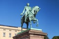 Statue of King Karl Johan in Oslo Royalty Free Stock Photo