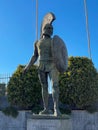 The statue of King Leonidas in Sparta city, Laconia, Greece Royalty Free Stock Photo