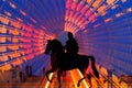 Statue of King Louis XIV in Place Bellecour in Lyon, France Royalty Free Stock Photo