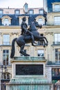 Statue of King Louis XIV in Victory Square in Paris Royalty Free Stock Photo